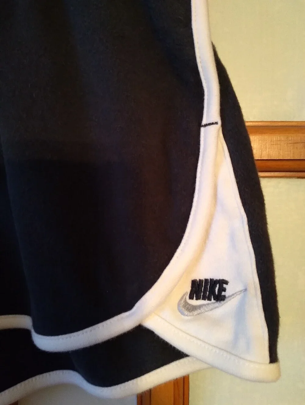 Women's Vintage Y2K Black Nike Foldover Waist Just Do It Shorts Sz M